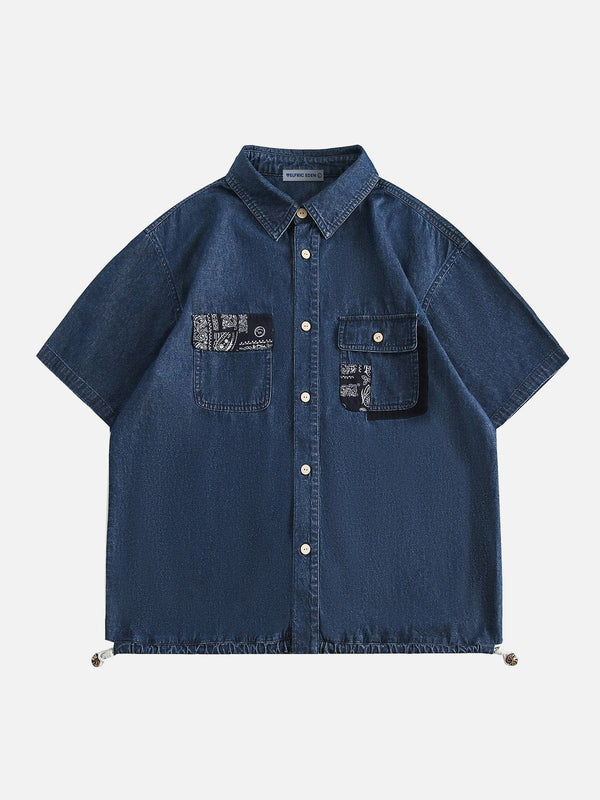 Aelfric Eden Bandana Denim Short Sleeve Shirt