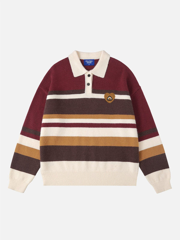 Aelfric Eden Vintage Stripe Polo Sweater