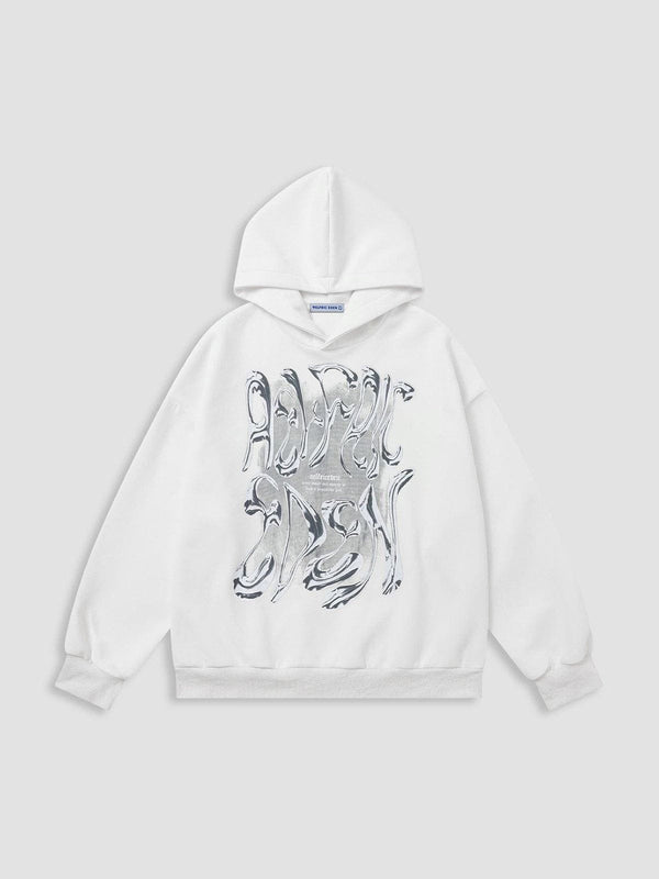 Aelfric Eden Futuristic Liquid Metal Design Hoodie