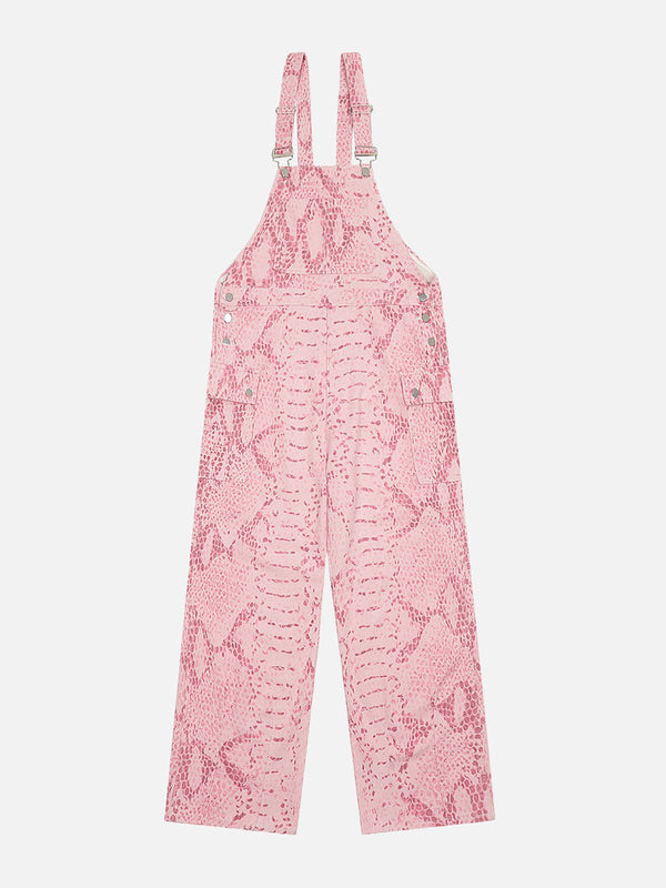 Aelfric Eden Pink Snake Pattern Overalls