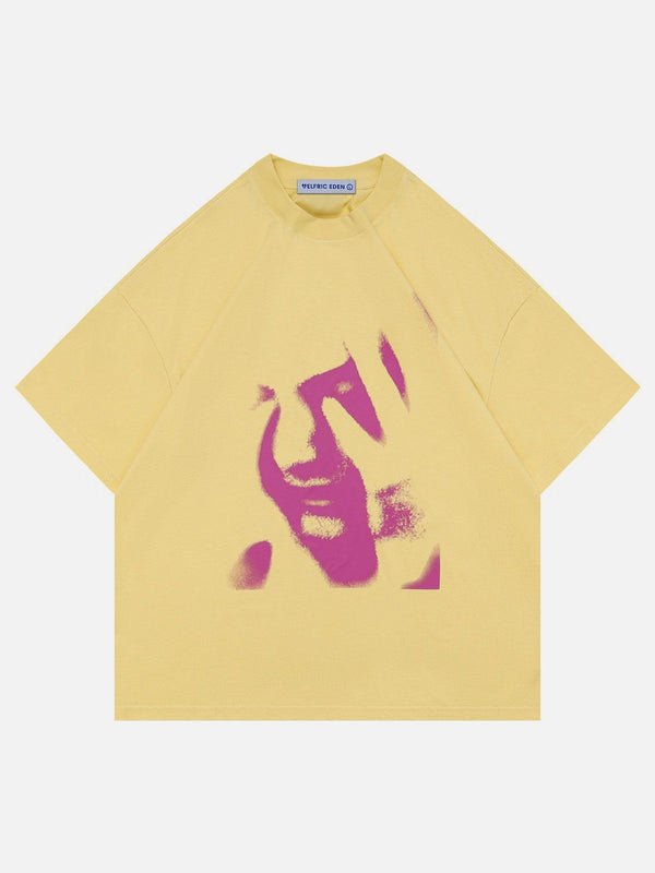 Aelfric Eden Abstract Face Print Tee