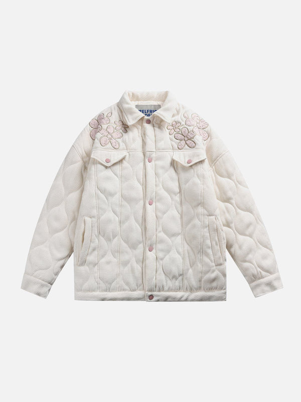 Aelfric Eden Flower Embroidery Puffer Jacket