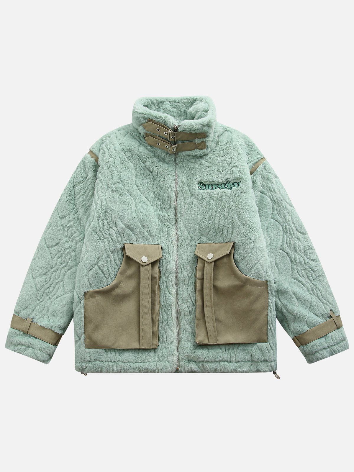 Aelfric Eden Big Pocket Patchwork Quilted Sherpa Coat – Aelfric eden