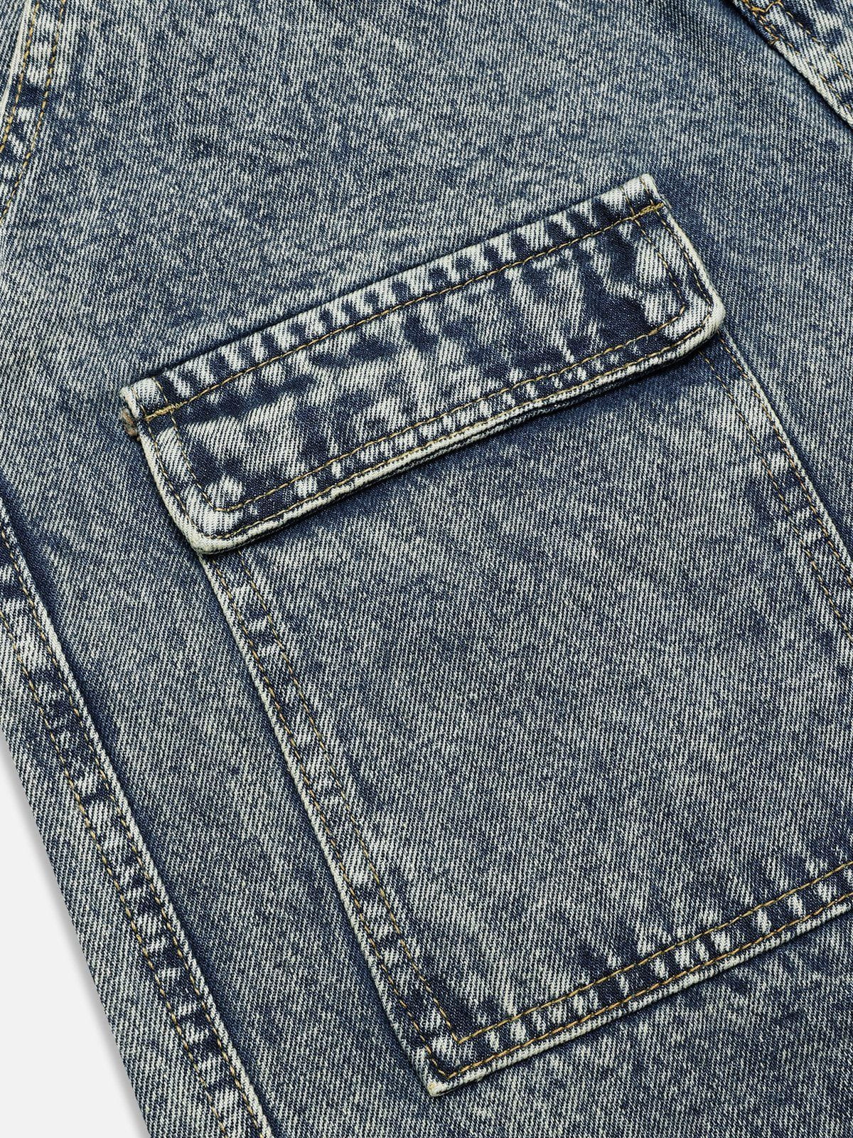 Aelfric Eden Multi Pocket Fringe Washed Jeans