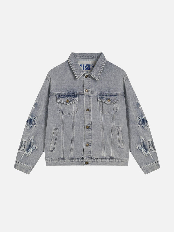 Aelfric Eden Fringe Star Washed Denim Jacket