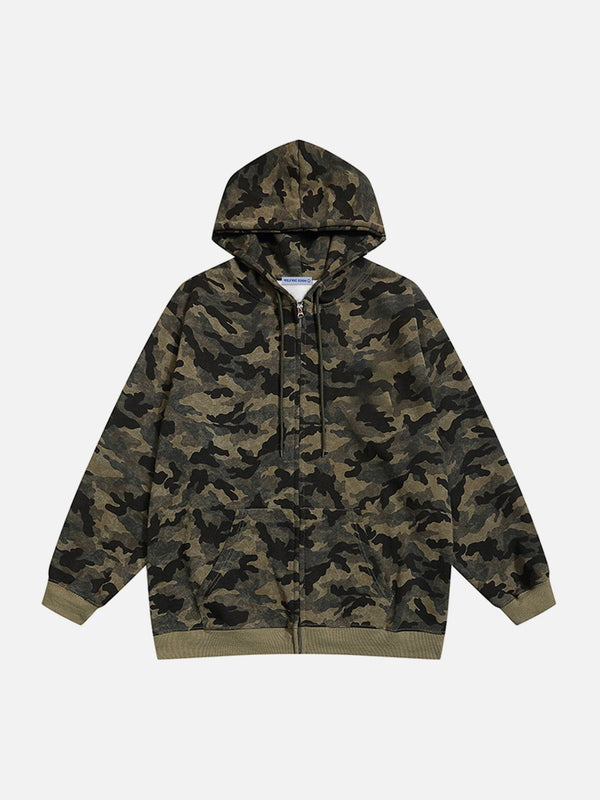 Aelfric Eden Camouflage Zip Up Hoodie