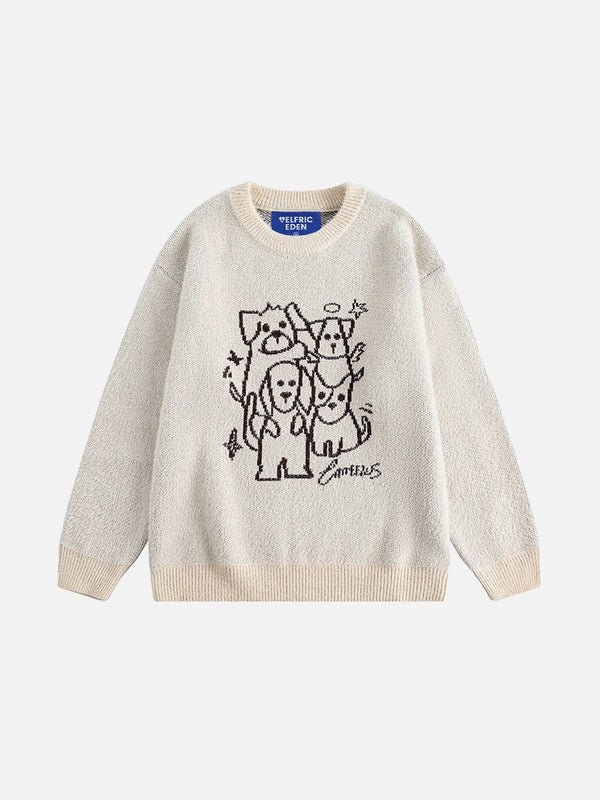 Aelfric Eden Cute Cartoon Dog Sweater